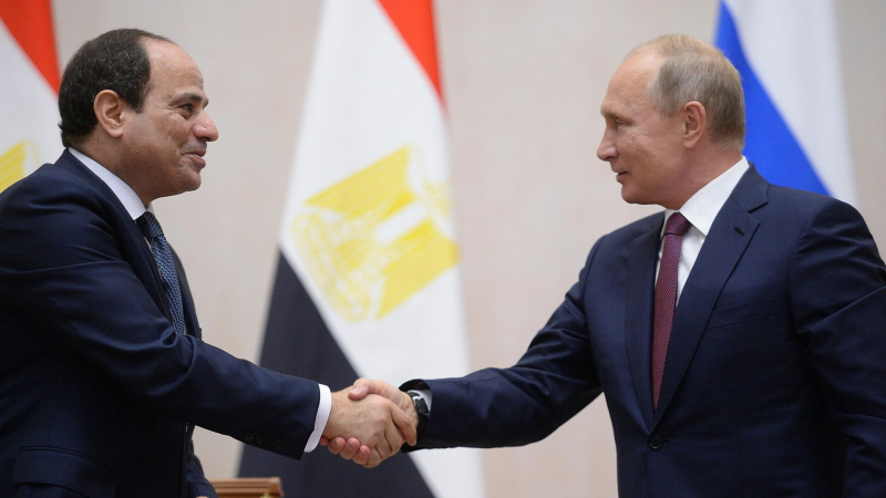 Путин и президент Египта обсудили ситуацию в Сирии